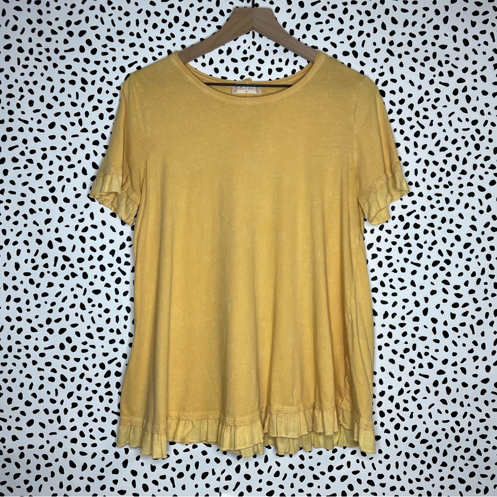 altar’d state | yellow ruffle top